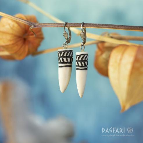 Ohrringe - Hirschgeweih, Zweig - schwarz