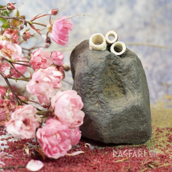 Perle für Bart und Haare, Geweih - Zweig, schwarz