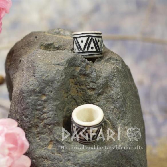 Perle für Bart und Haare, Geweih - Viper, schwarz