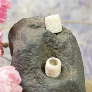 Bead for beard and hair, antler - Crossroads, uncoloured