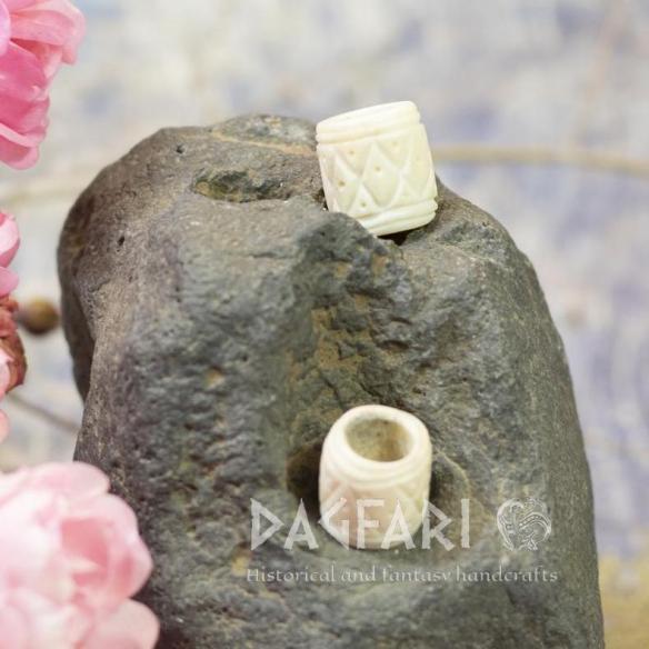 Bead for beard and hair, antler - Crossroads, uncoloured