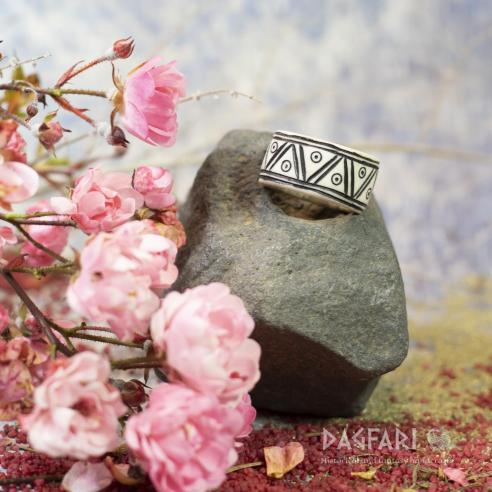 Hair styling ring - Odin's eye, black