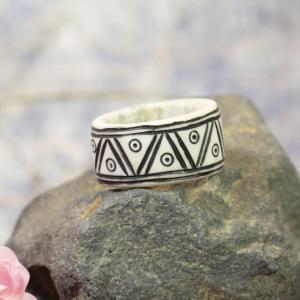 Hair styling ring - Odin's eye, black