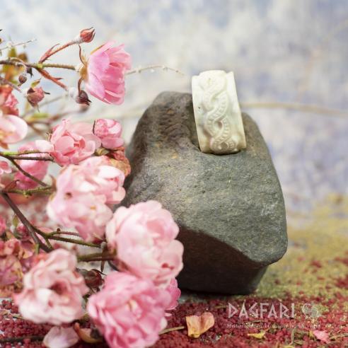 Kroužek pro úpravu vlasů - Midgardsormr, hluboká řezba