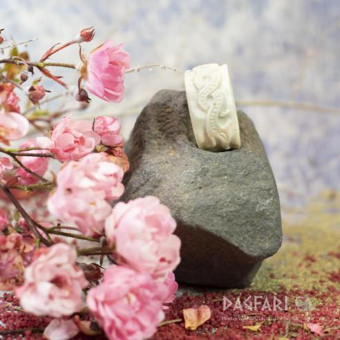 Kroužek pro úpravu vlasů - Midgardsormr, hluboká řezba