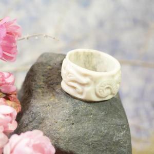 Kroužek pro úpravu vlasů - Midgardsormr, hluboká řezba