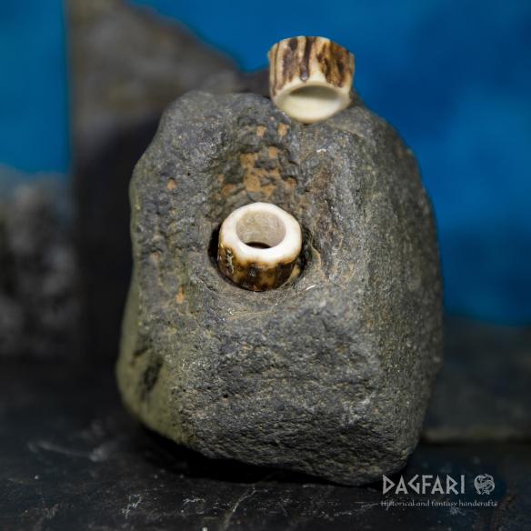 Perle für Bart und Haare, Geweih - Natur