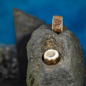 Bead for beard and hair, antler - Natur