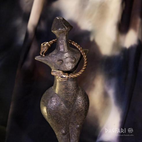 FAFNIR – Bronze-Geflechtarmband im keltischen/wikingerischen Stil – Drachen – Drachenköpfe