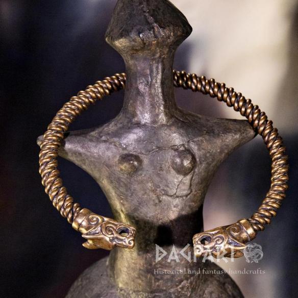 Armband Wölfe Sköll und Hati - geflochten, Bronze