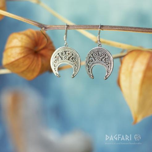 Silber-Ohrringe LUNETA, slawisches Symbol der Frau und der Fruchtbarkeit, Ag 925/1000
