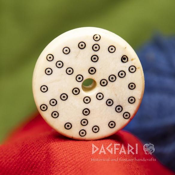 REPLIK viking age - Spindel Birka - Geweih - graviertes Dekor mit Ringen