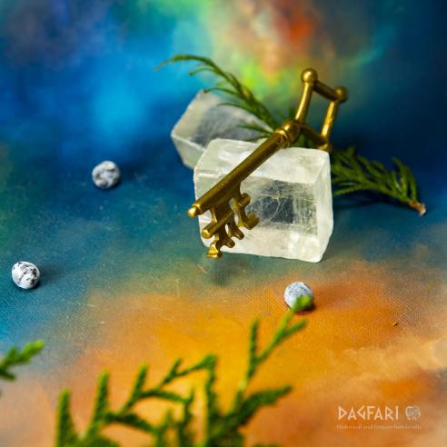 Klíč mosazný Veronika, středověká replika, gotický