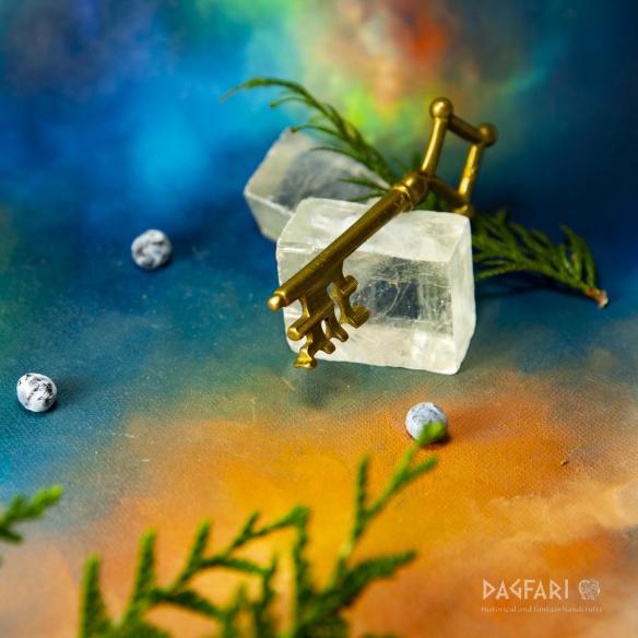 Klíč mosazný Veronika, středověká replika, gotický