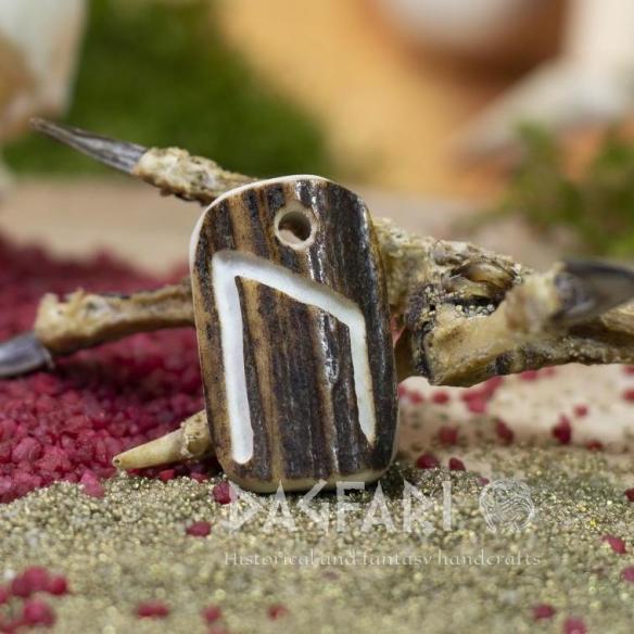 Rune ,,URUZ" [ u ] - Wikinger-Hirschgeweih-Amulett
