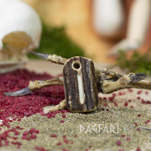 Přívěsek - Runa ,,ISA" [ i ] - Vikinský amulet z jeleního parohu