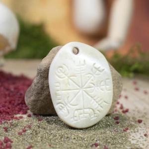 Medailon Vegvísir, jelení paroh - nebarvený