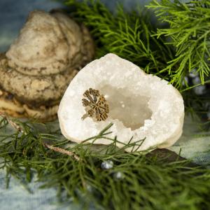 Amulet Vegvísir se skrytým očkem z bronzu 2