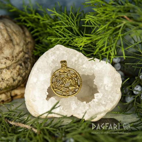 Borre - Přívěsek Vikinský drak - mosaz