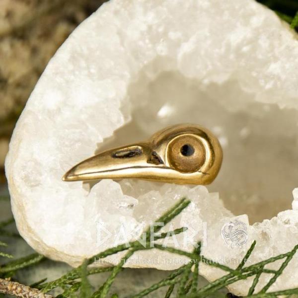 Pendant Raven Skull - bronze