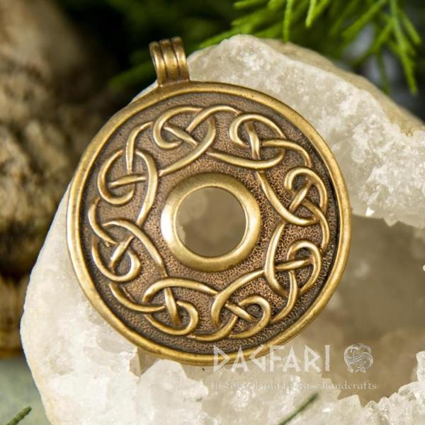 Medallion Shield with Celtic pattern Arianrhod  - bronze, LAST PIECE