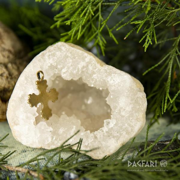 REPLIKA Kreuz aus dem frühen und Hochmittelalter Skandinavien, Kiewer Rus, England, Europa – Messing