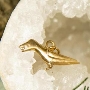 Amulet Havran Morrigan - bronzová vrána pro barbary