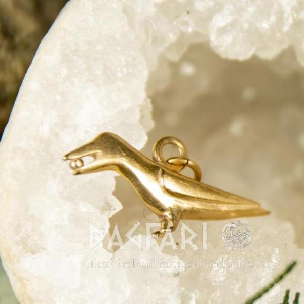 Amulett Raven Morrigan - Bronze Krähe für Barbaren