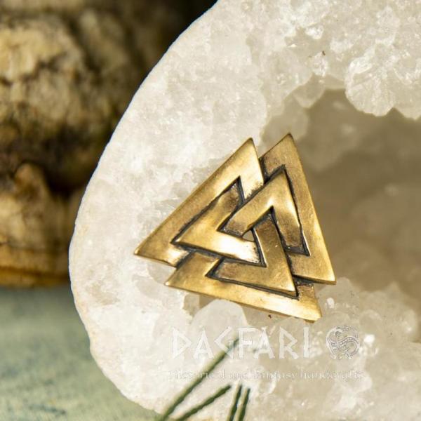Amulet Valknut, symbol Odina a devíti světů - bronz