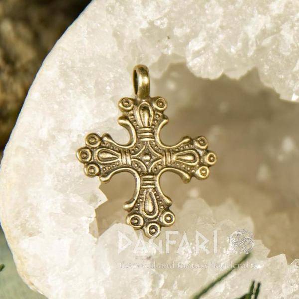 REPLIKA Kreuz aus dem frühen und Hochmittelalter Skandinavien, Kiewer Rus, England, Europa – Messing