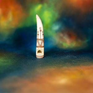 Rollo - Command signal whistle made of deer antler 2