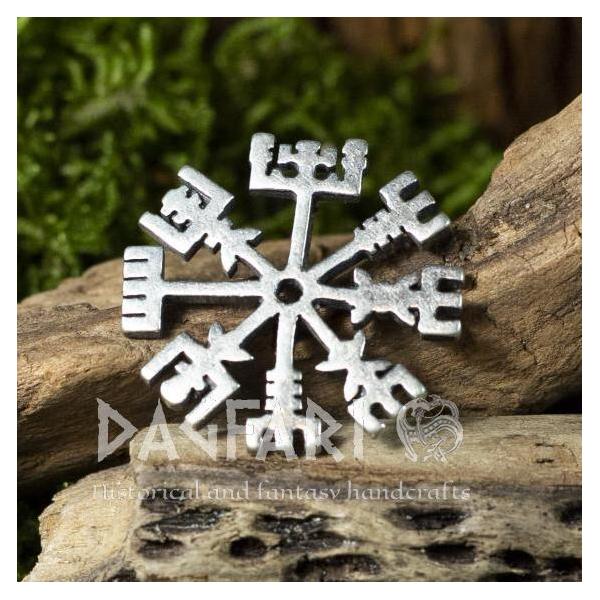 Amulet Vegvísir, kompas vikingů - stříbro, Ag 925/1000