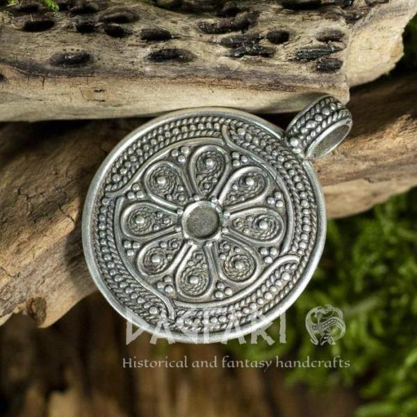 Einzigartiger Anhänger Slavic Lada - Silber mit Stein Ihrer Wahl, Ag 925/1000