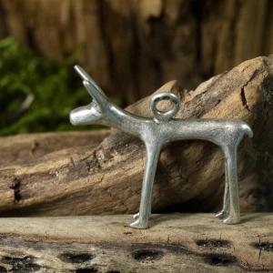 Keltisches Amulett Hirsch - Hund - silber, Ag 925/1000