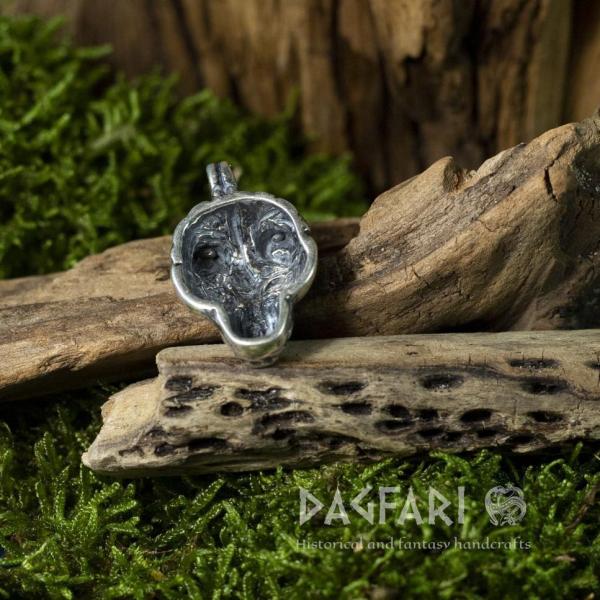 Silver Wolf Head Little Wolf Geri, Ag 925/1000