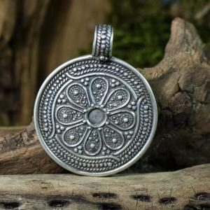 Unique pendant Slavic Lada - silver with stone of your choice, Ag 925/1000