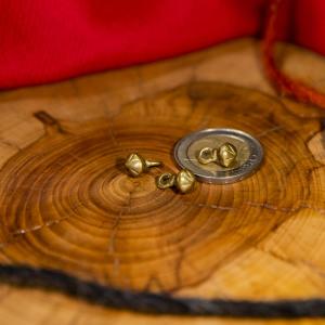 Knoflík středověký litý (gombík) nejen raný středověk - s rýhami z mosazi 2