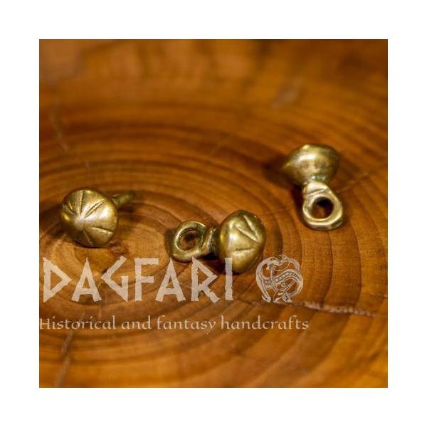 Medieval cast button (knob) not only viking early medieval - with brass grooves