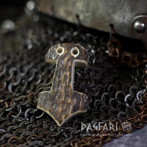 Thor's Hammer Natur - aus Hirschgeweih, handgeschnitzt