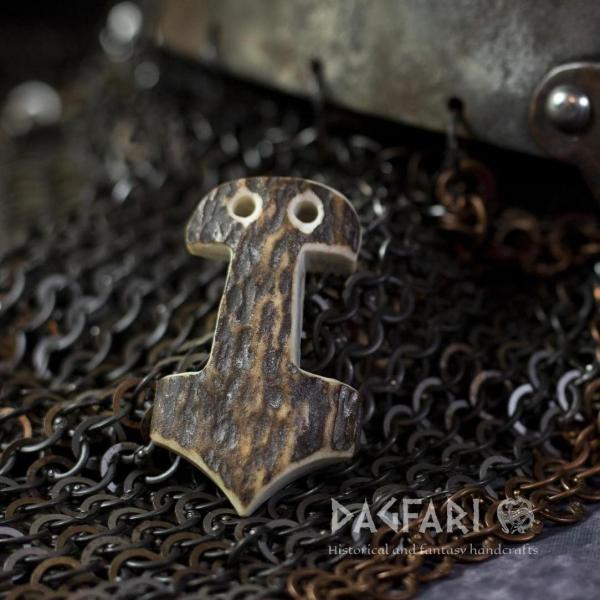 Thor's Hammer Natur - aus Hirschgeweih, handgeschnitzt