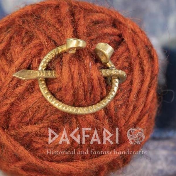 Penannular brooch (fibula) Medieval buckle, wrought brass, smaller