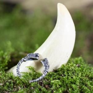 Ring mit Wolfsköpfen Fenrir - Silber, Ag 925/1000 2