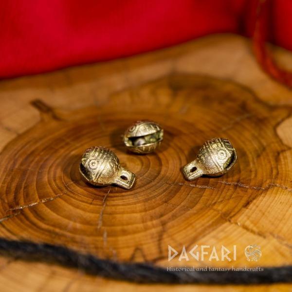 Brass Jingle BELL in historical design - for costumes or just for fun