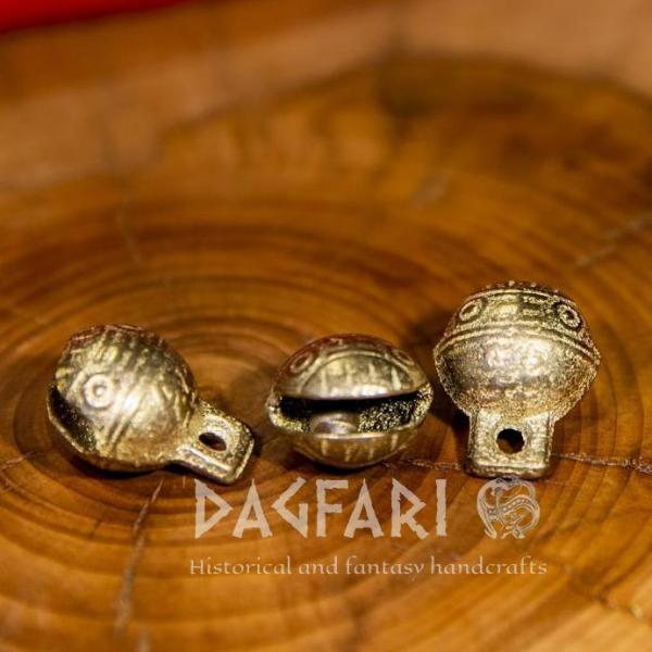 Brass Jingle BELL in historical design - for costumes or just for fun
