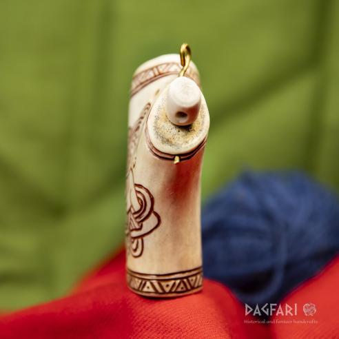 Wikinger Salzdose FAFNIR - Hirschgeweih, rot