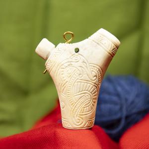 Viking salt box, antler straw MIDGARD - deer antler, uncoloured