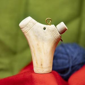 Viking salt box, antler straw MIDGARD - deer antler, uncoloured 2