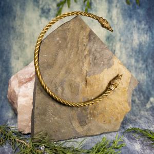 Torc - Necktie WYVERN - brass