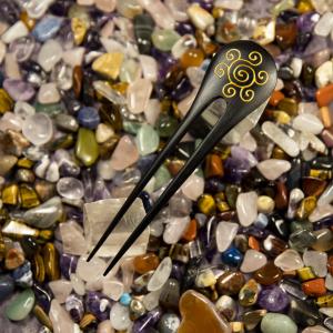 Jehlice do vlasů Valanthe - ručně malované dřevo - DOPRODEJ 2