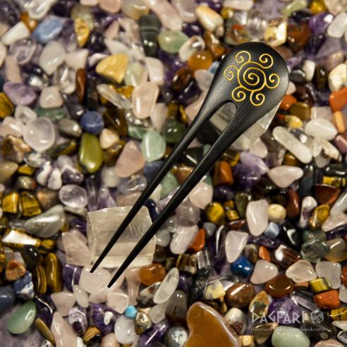 Jehlice do vlasů Valanthe - ručně malované dřevo - DOPRODEJ